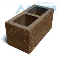 блок облицовочный фасадный угловой двухпустотный 190х188х390 мм коричневый а-строй Троицк купить