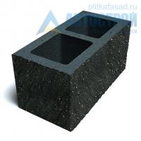 блок облицовочный фасадный угловой двухпустотный 190х188х390 мм черный а-строй Троицк купить