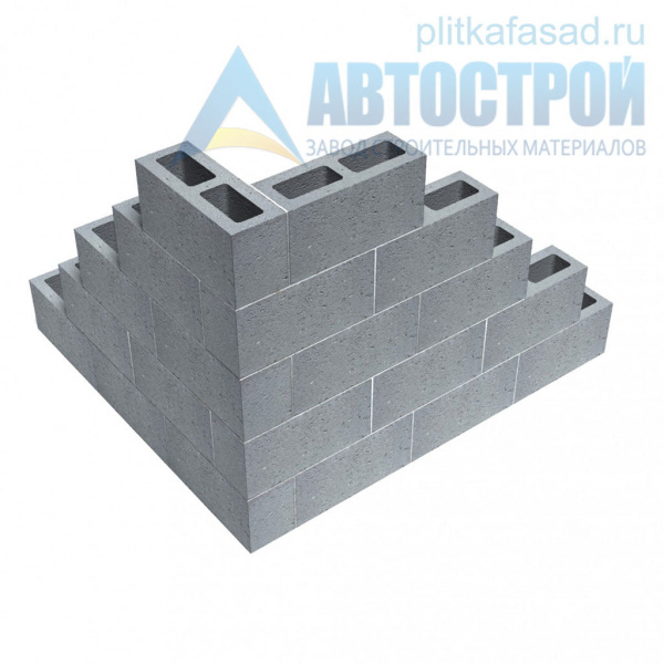 Блок бетонный для межквартирных перегородок 120х190х390 мм пустотелый А-Строй в Троицке по низкой цене