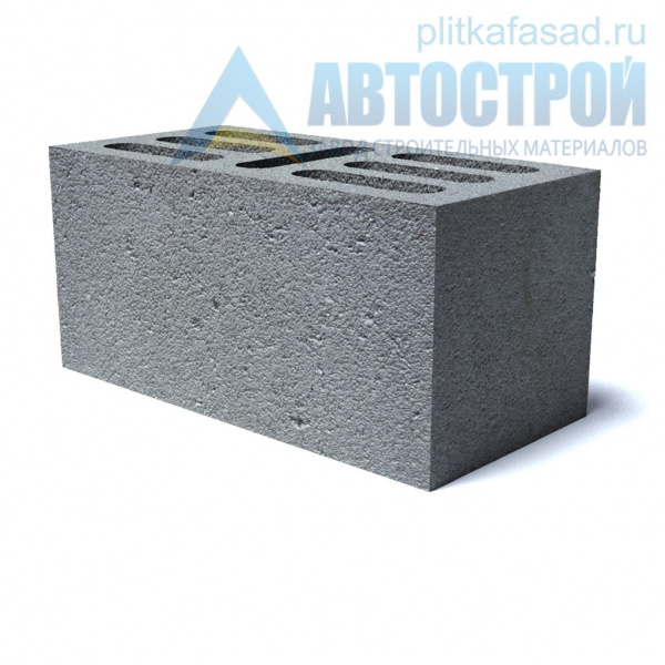Блок бетонный стеновой 190x190x390 мм семищелевой А-Строй в Троицке по низкой цене