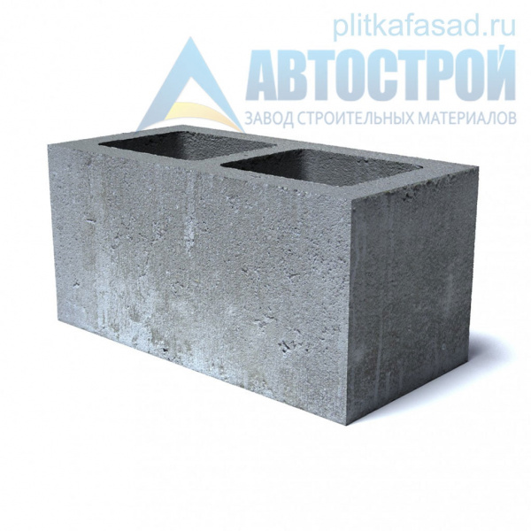 Блок керамзито­бетонный стеновой 190×190(188)x390 мм пустотелый А-Строй в Троицке по низкой цене