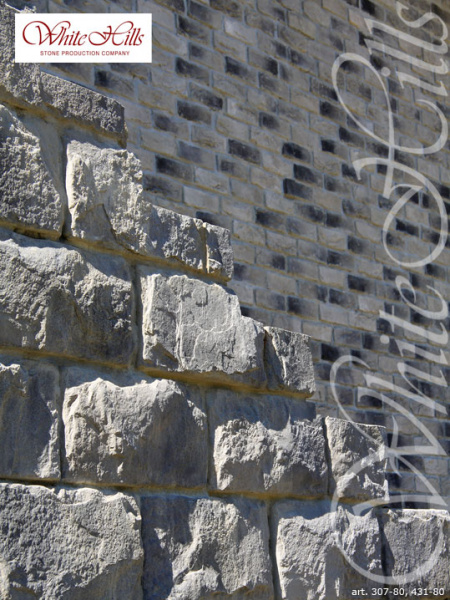 Искусственный декоративный камень Шеффилд 431-80+436-80 углы White Hills в Троицке по низкой цене